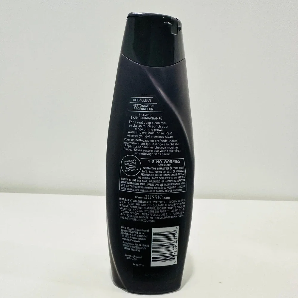 Aussie Men Deep Clean Shampoo 13.5 FL OZ 400 mL Bottle NOS NEW Discontinued